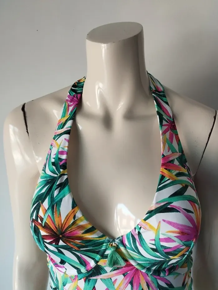 Maillot de bain avec coques amovibles Fr85D Rougegorge - photo numéro 2