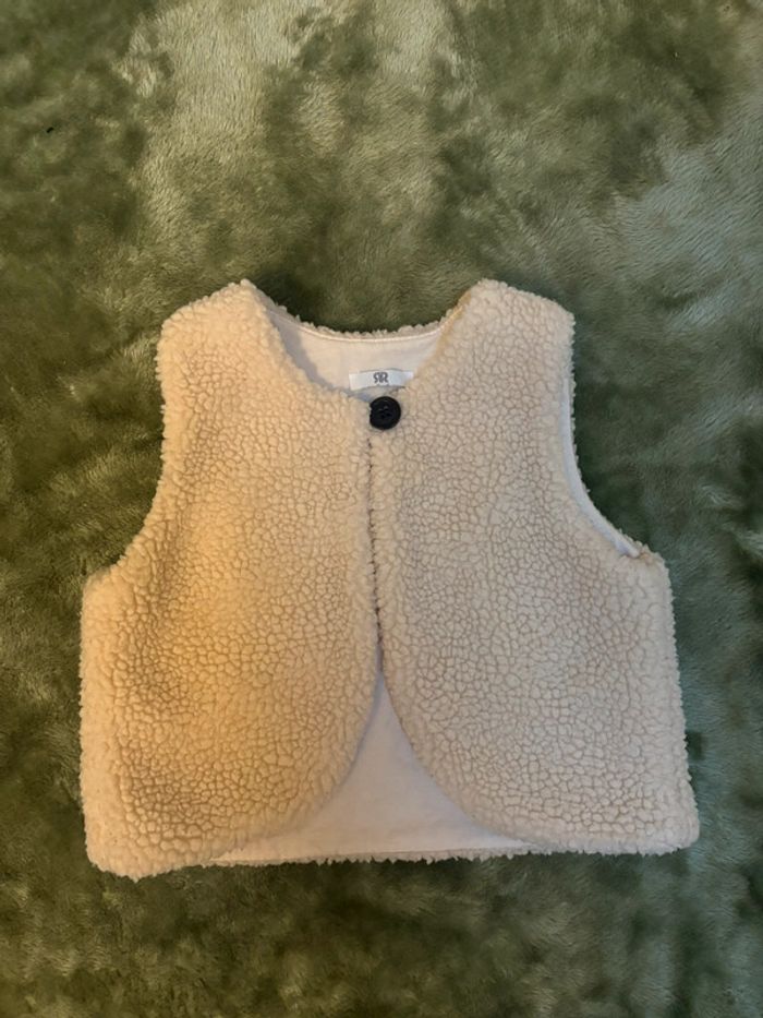 Gilet sans manches fourrure
