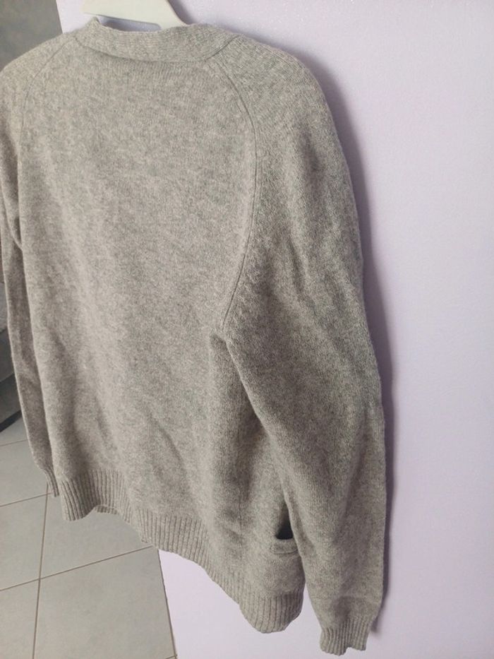 Gilet lacoste femme gris très bon état logo brodé vert taille XL - photo numéro 8