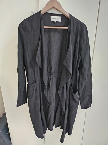 Veste longue noire fluide