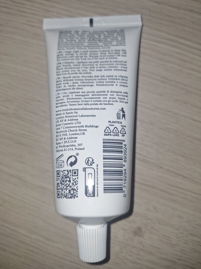 Crème nettoyante 100ml London Botanical Laboratoire neuf - photo numéro 3