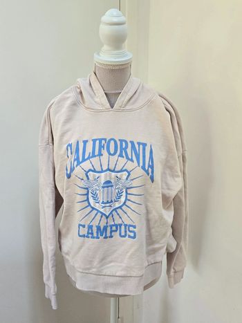 Sweat beige et bleu Kiabi Taille L