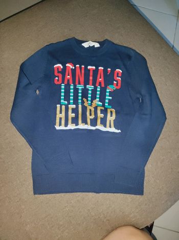 Pull bleu marine noël