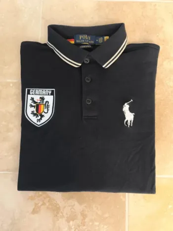 Polo Ralph Lauren homme M custom slim fit noir equipe Allemagne