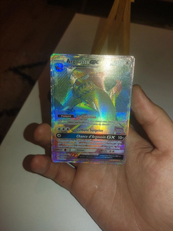 Carte pokémon argouste gx rainbow soleil et Lune - photo numéro 4
