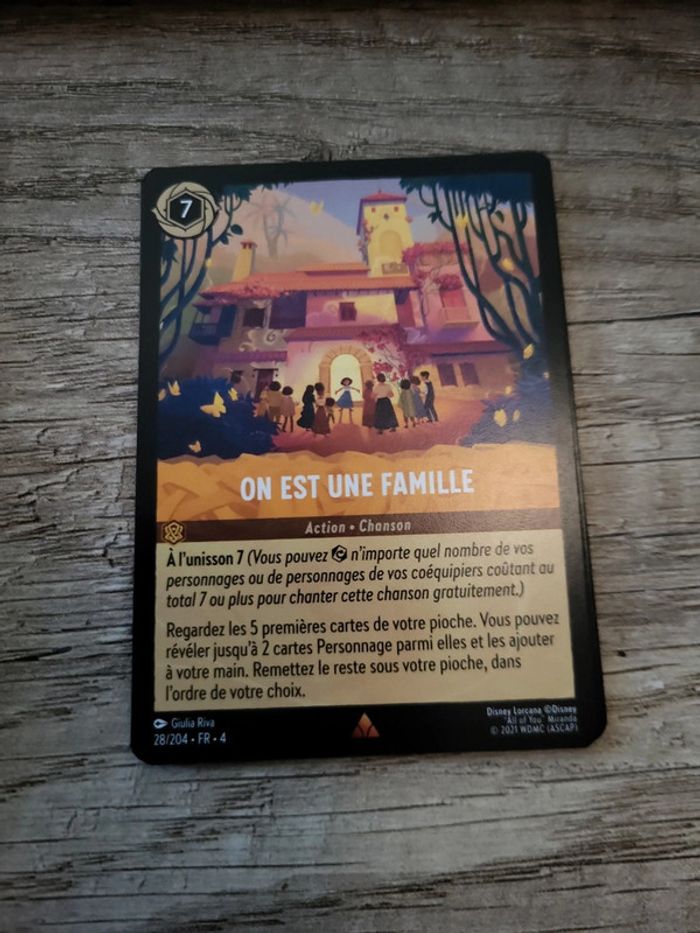 Carte Lorcana On est une famille