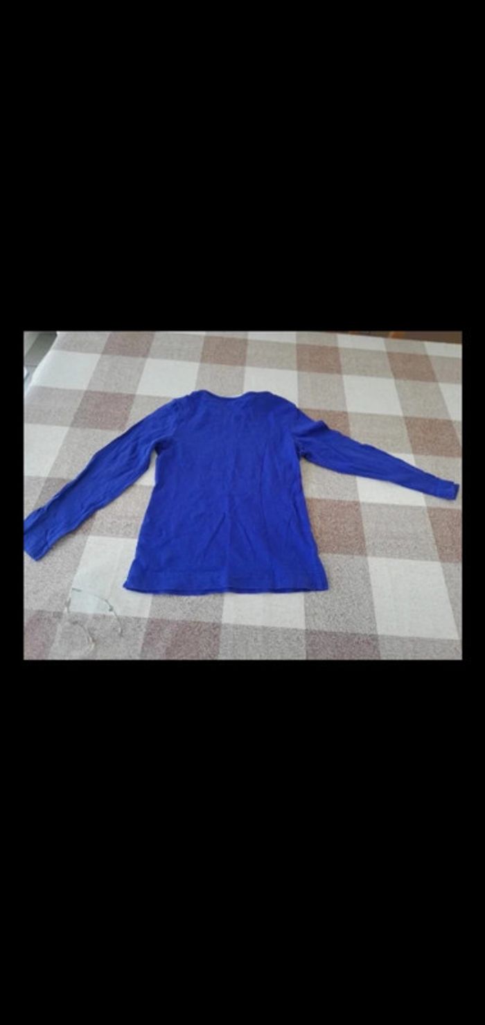 Tee shirt manches longues bleu papillon palomino petit 122 cm - photo numéro 3