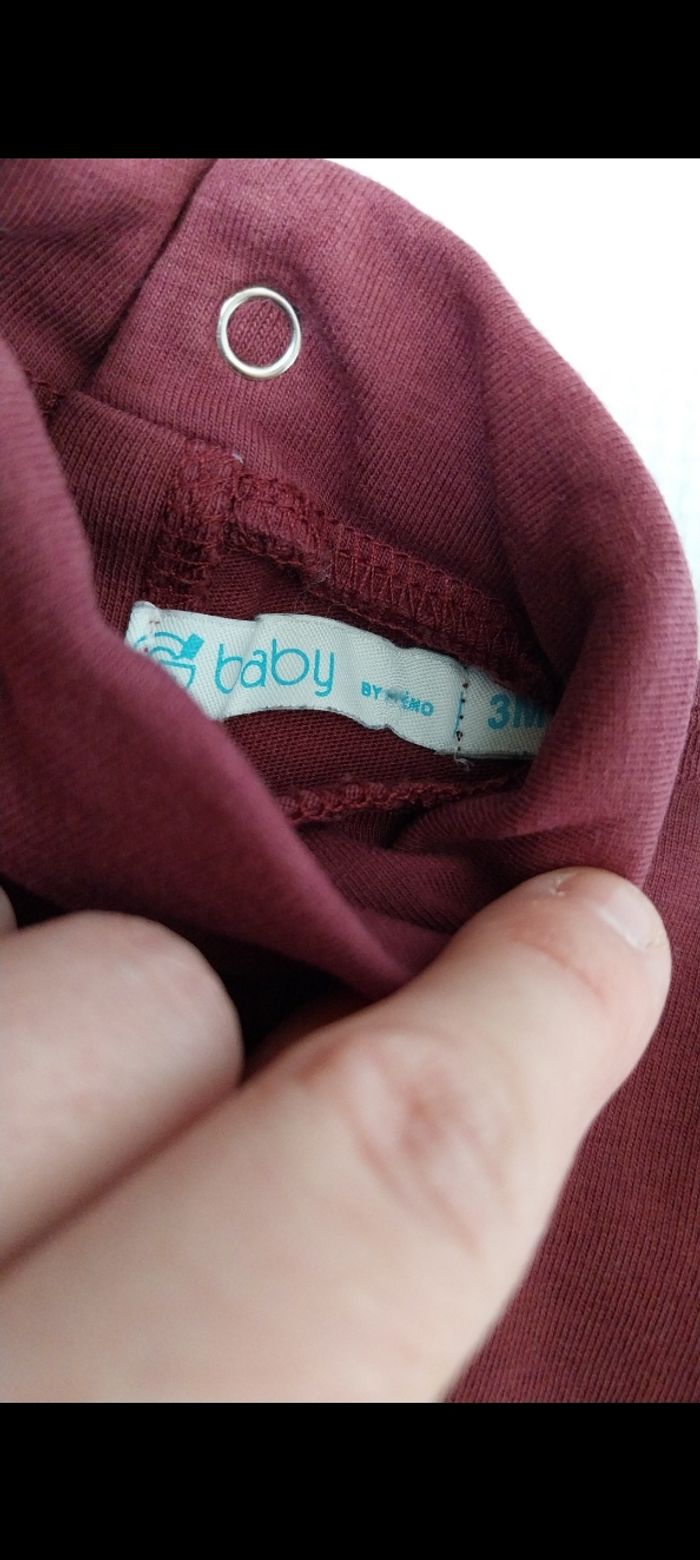 Tee shirt manches longues taille 3 mois - photo numéro 2