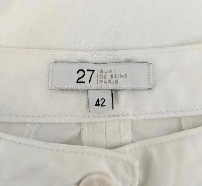 Pantalon d'été blanc - 27 quai de Seine Paris - taille 42 - photo numéro 3