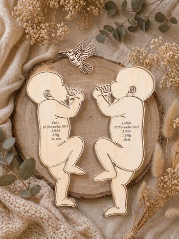 Bébé en bois souvenir 