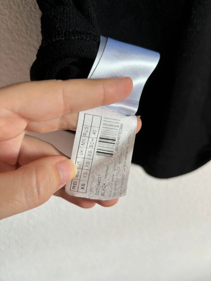 Pull Naf Naf col dentelle noir et blanc Taille XS - photo numéro 7