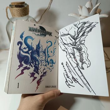 Manga everdark tome 1 dédicacé par l'auteur