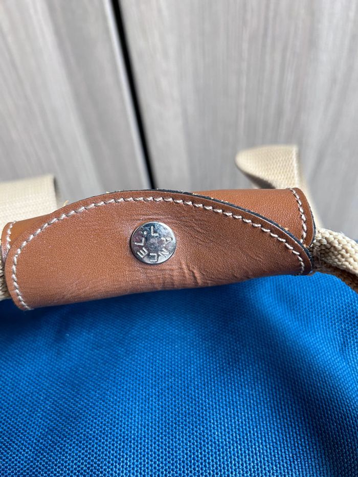 NEUF magnifique sac LANCEL toile et cuir, bleu marine - photo numéro 7