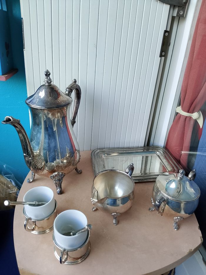Service à thé/café en métal argenté LÉONARD - photo numéro 3