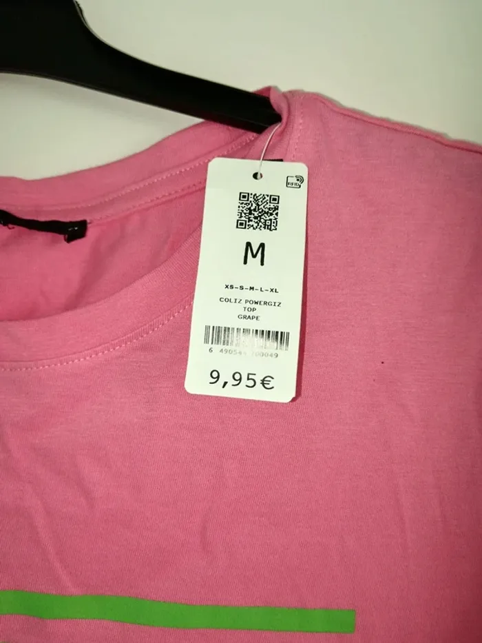 T-shirt rose simple taille M Undiz 100% Cotton - photo numéro 2