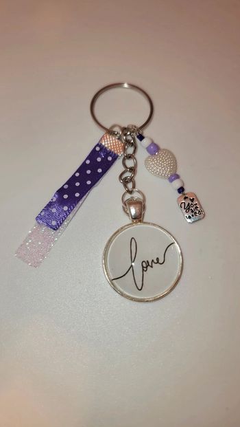 Cadeau amour, porte clé message bijoux de sac " love"