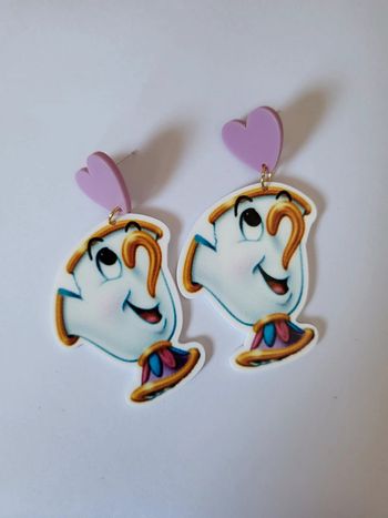 Boucles d'oreilles Zip - la belle et la bête