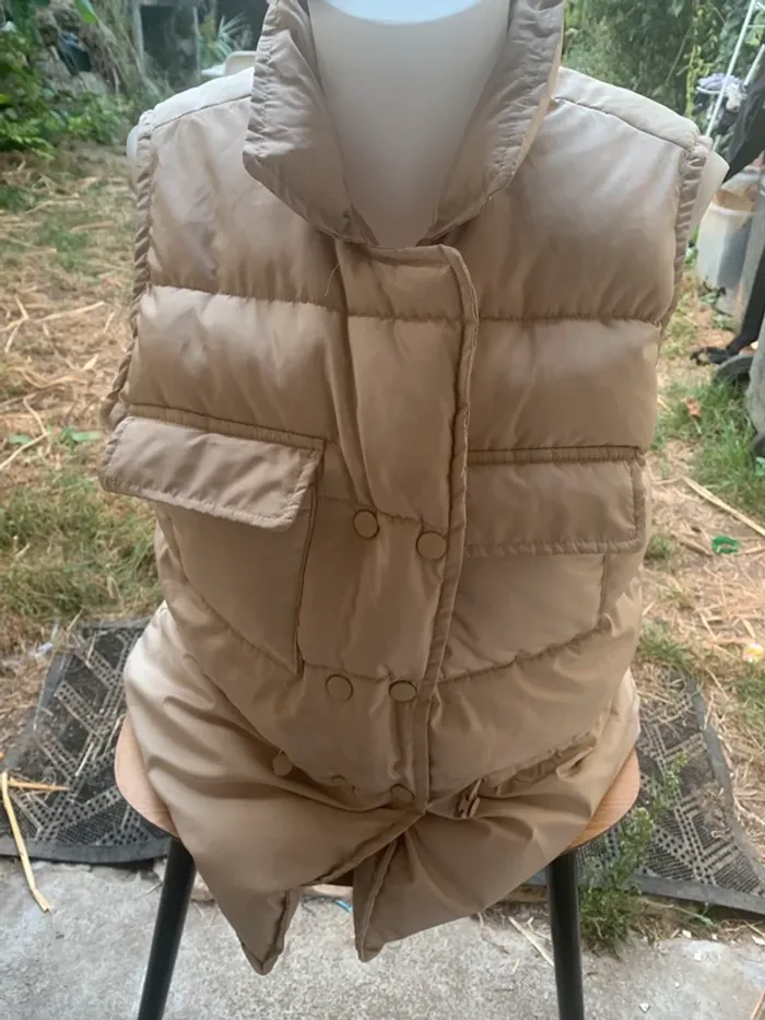 Doudoune Georgia sans manches taille M beige - photo numéro 4