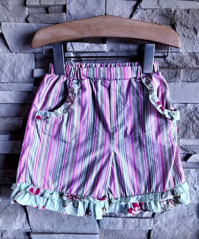 KITIWATT - ENSEMBLE 3P BÉBÉ FILLE VOLANTS, NOEUDS ET MOTIF FLEURS & RAYURES 6M - photo numéro 5