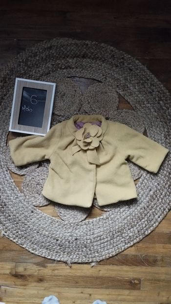 Manteau bébé fille moutarde