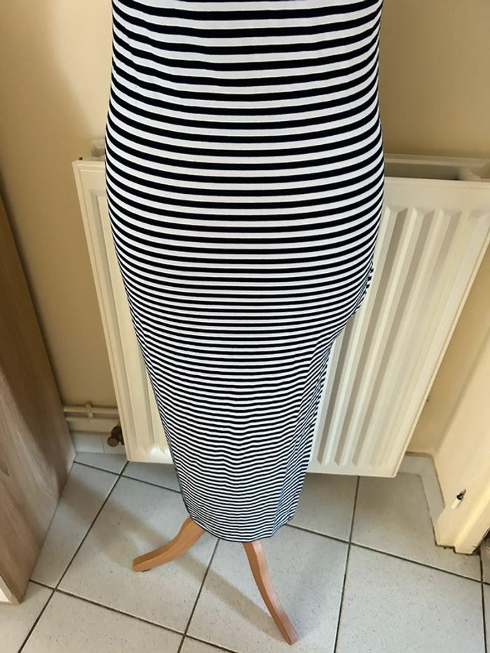 Robe longue rayée, bleue et blanche - photo numéro 10
