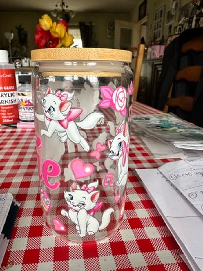 Gobelet verre marie aristochats - photo numéro 3