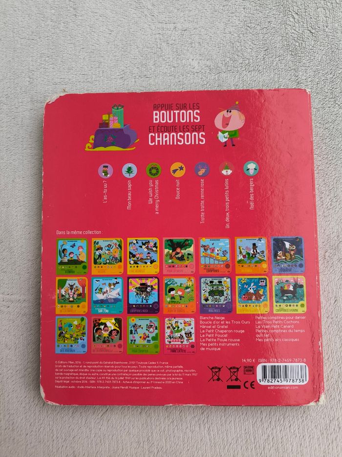 Livre sonore Petites comptines de Noël Milan - photo numéro 3