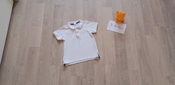 Polo blanc manches courtes bébé garçon H&M taille 9-12 mois