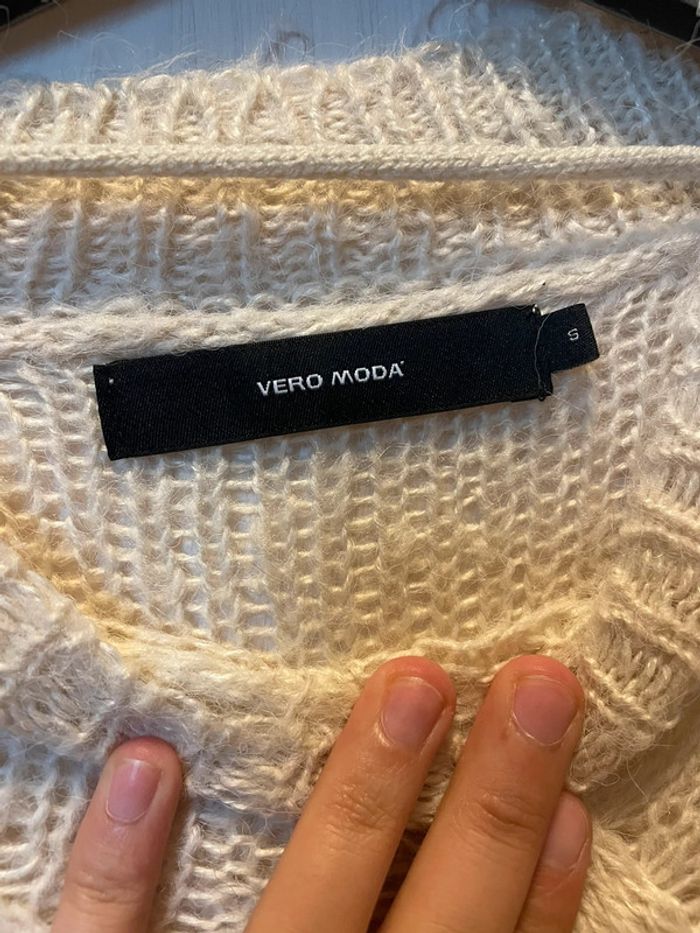 Pull blanc S vero moda - photo numéro 3