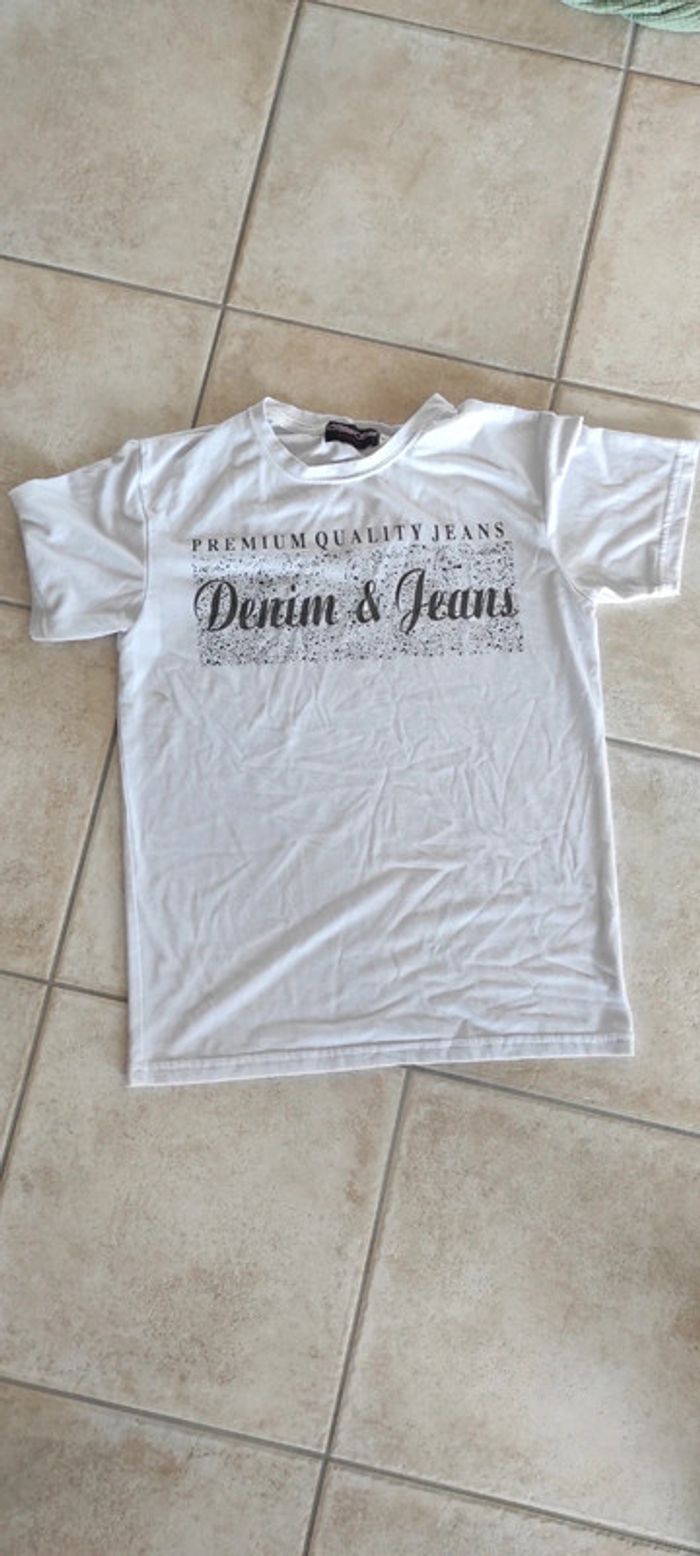 T shirt blanc homme taille l
