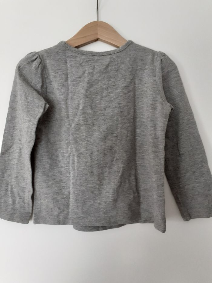 T-shirt fille gris 4 ans Vertbaudet - photo numéro 3