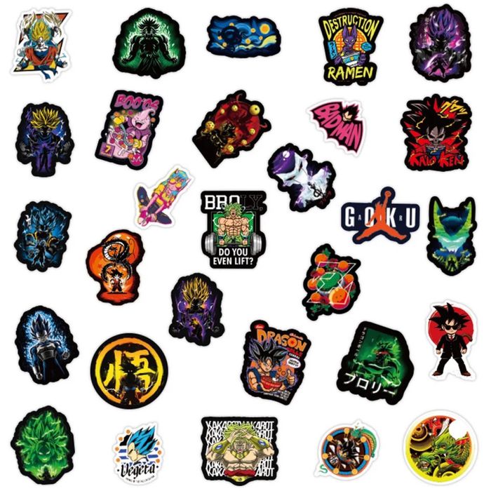 Stickers dragon ball z neuf autocollant résistant à l’eau décoration téléphone ordi - photo numéro 2