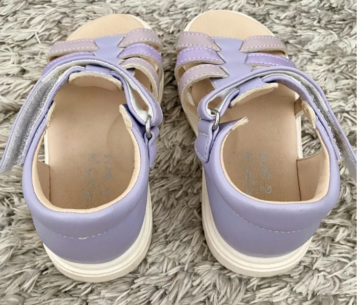 Sandales violettes à scratch – Gémo - photo numéro 2