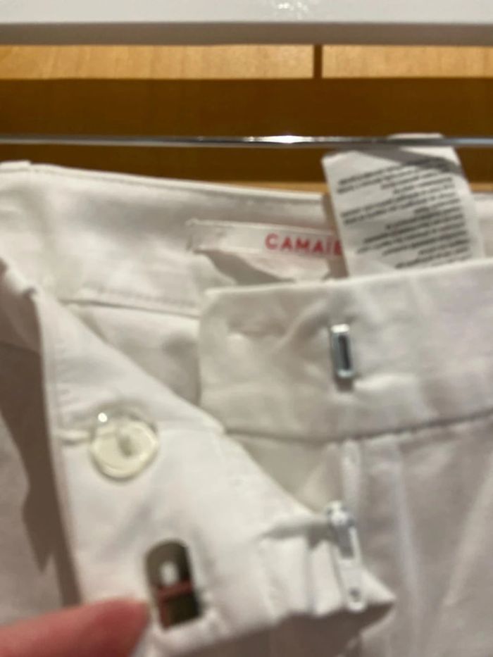 Pantalon habillé 7/8eme camaïeu blanc - photo numéro 2