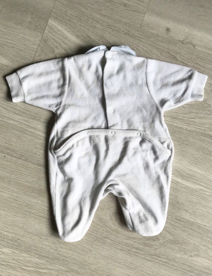 Pyjama blanc et bleu 0mois (Petit caïd) - photo numéro 2