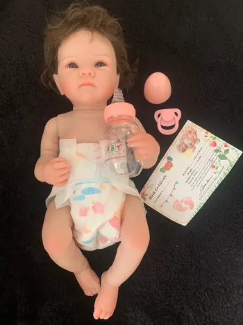 Bébé Reborn réaliste de 48 cm en vinyle souple
