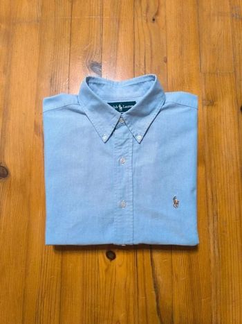 Chemise manches longues - Ralph Lauren - Yarmouth - Logo brodé premium - Bleu - Taille XL