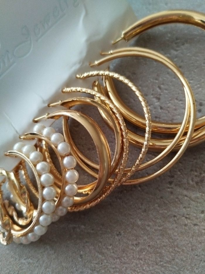 Lot 6 paires de boucles d'oreilles femme - photo numéro 3