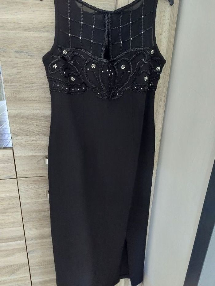 Robe de soirée sans manches noire T42