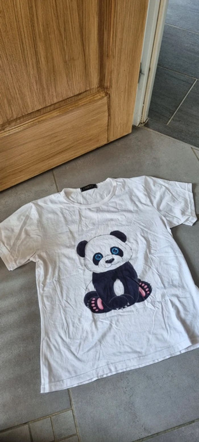 T shirt blanc Panda
