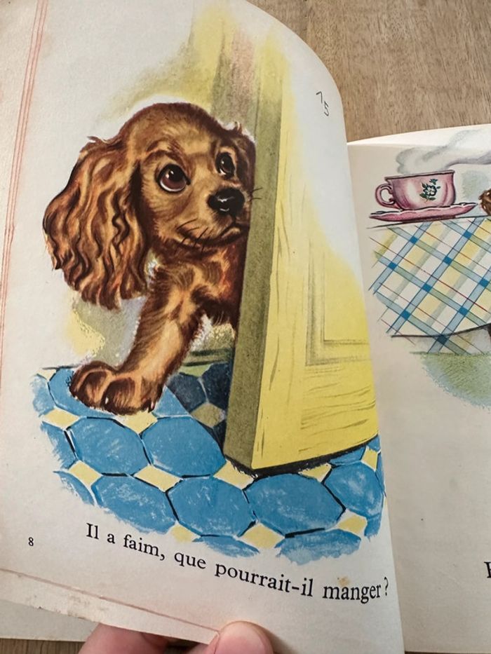 1956 - Les albums roses livre vintage très ancien Youpi cocker Pierre Probst Caroline jaune - photo numéro 9