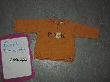 sweat disney baby taille 6 mois