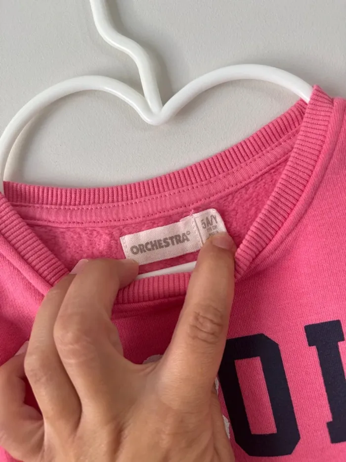 👚 pull hiver  tout chaud rose- 110cm- 5 ans orchestra - très bon état - photo numéro 3