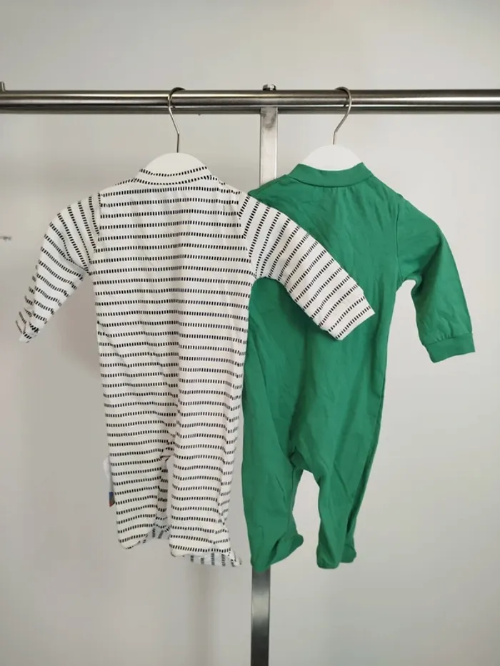 Lot de 2 Body mixte - 6 à 9 mois - 68 cm - coton doux A569 - photo numéro 2