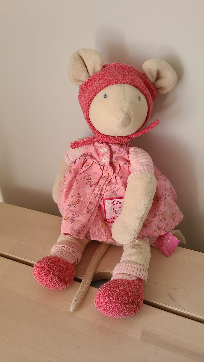 MOULIN ROTY - Doudou Souris rose Lila Patachon