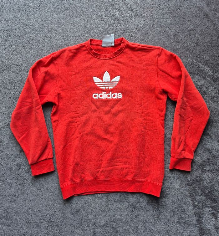 Sweat pull adidas -orange -taille xs- bon état - photo numéro 3