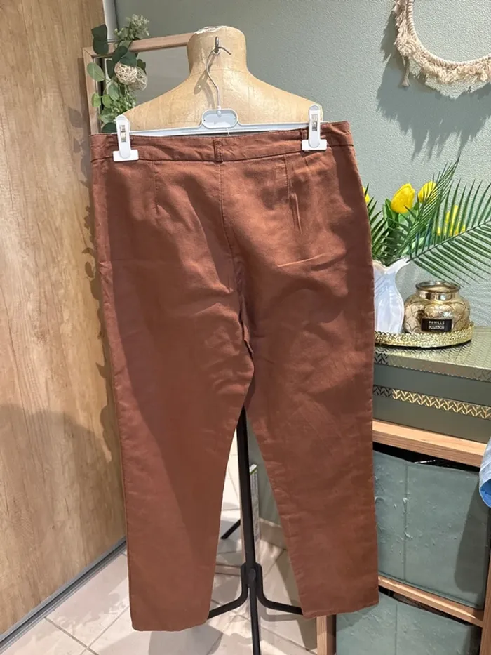 Joli pantalon en lin femme 40 - photo numéro 3