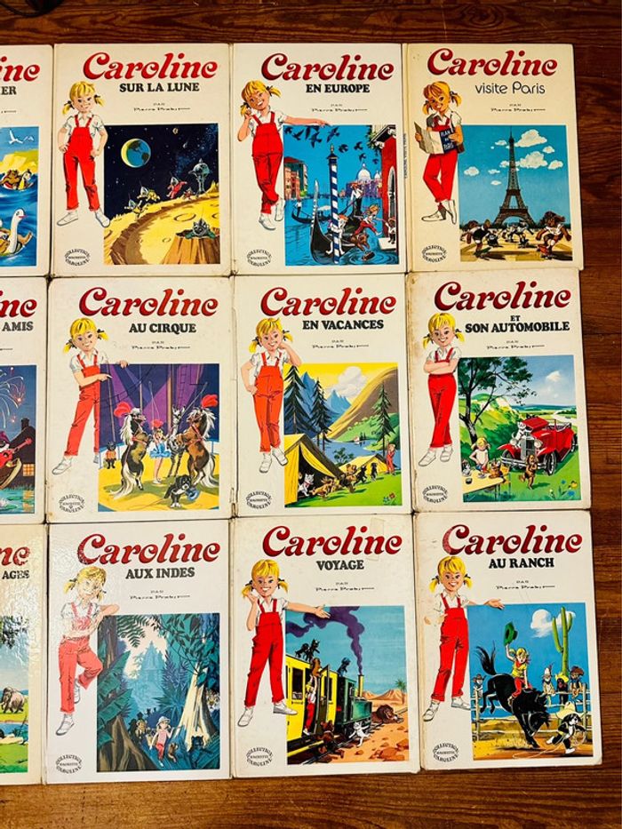 Lot de 12 livres Caroline anciens état satisfaisant grands albums Hachette Pierre probst blancs - photo numéro 2