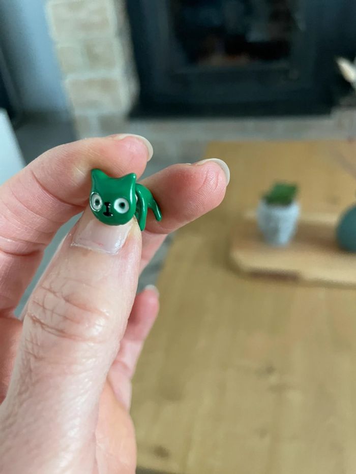 Boucle d’oreille chat - photo numéro 2