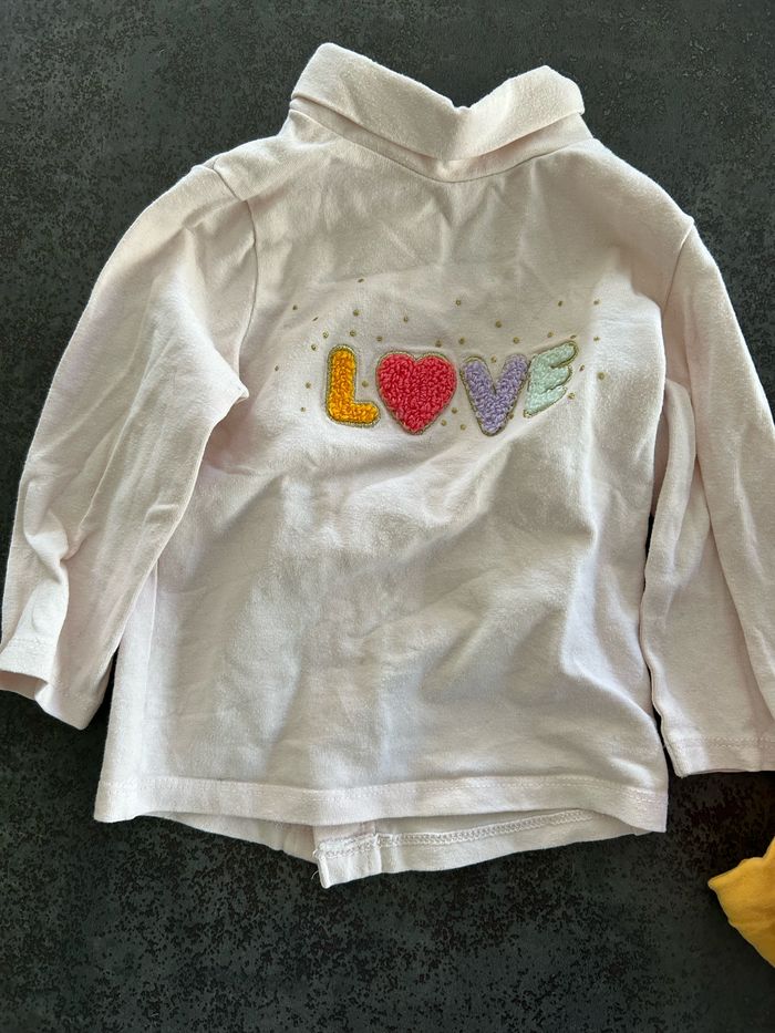 Lot t-shirt manches longues 9 mois - photo numéro 2